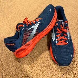 Brooks Men's Navy and Orange Athletic Shoes